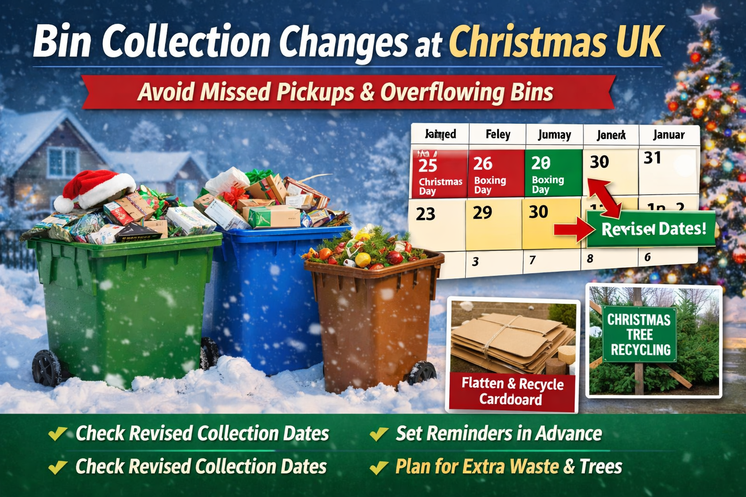 Bin Collection Changes at Christmas UK: How to Avoid Missed Pickups and Overflow