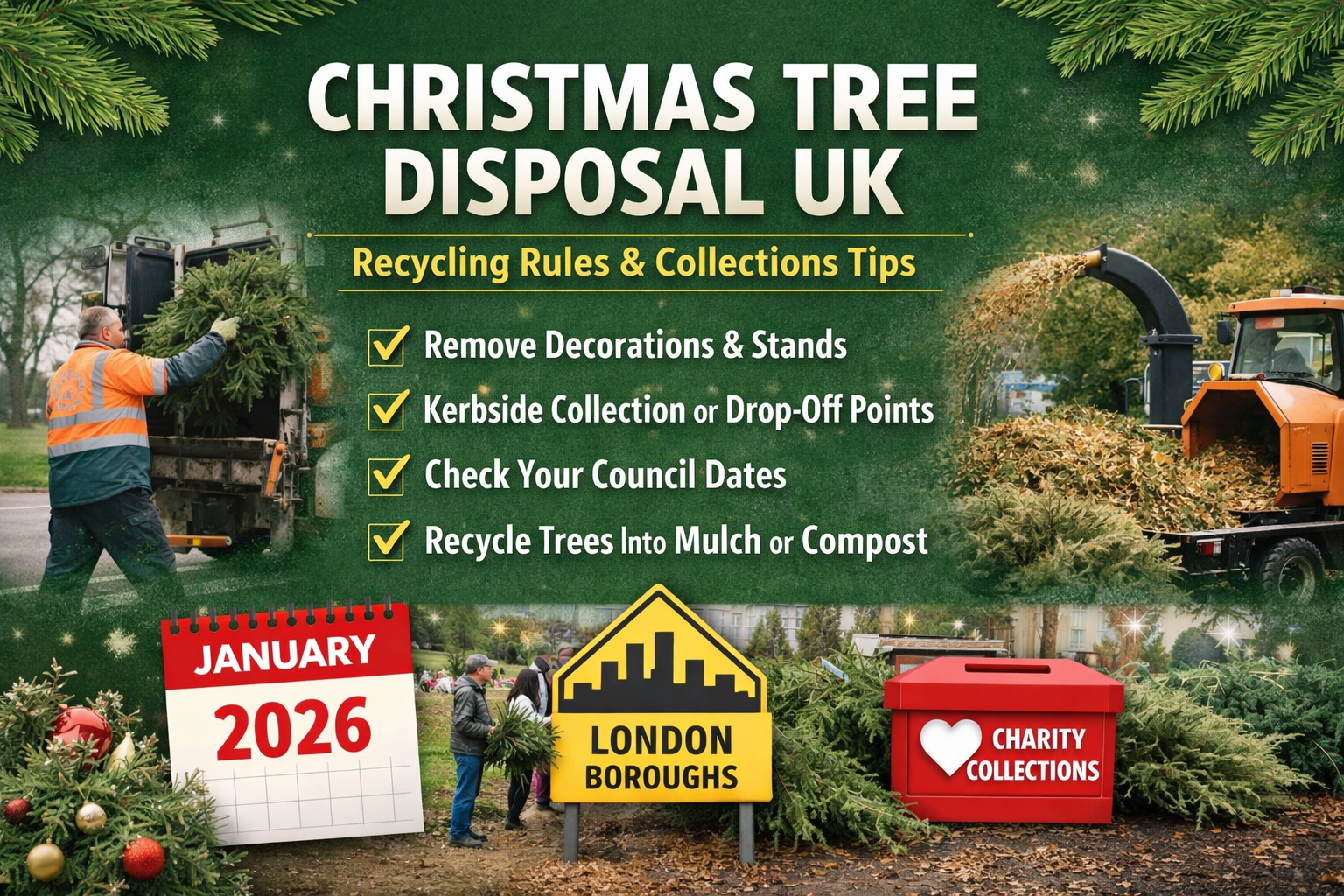 Christmas Tree Disposal UK: Recycling Rules, Drop-Offs, and Collection Tips