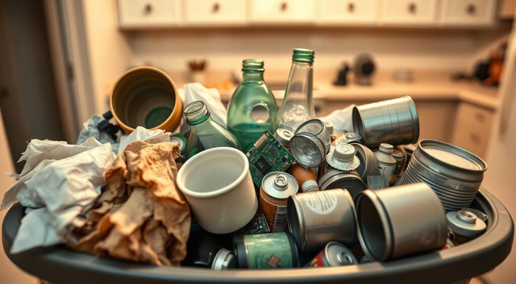 household waste bin items